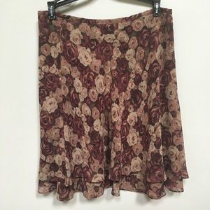 Express Floral Skirt